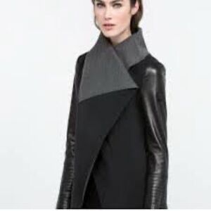 Rudsak Lamony Neoprene and Leather Jacket size PS